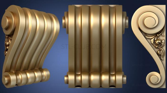 3D model Bracket with flutes (STL)